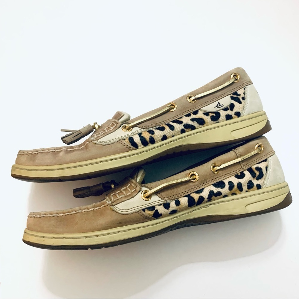 SPERRY Angelfish Leopard Jacquard Slip-On Boat Shoe